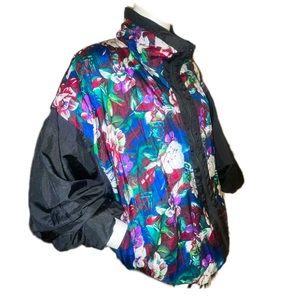 90s Floral Windbreaker